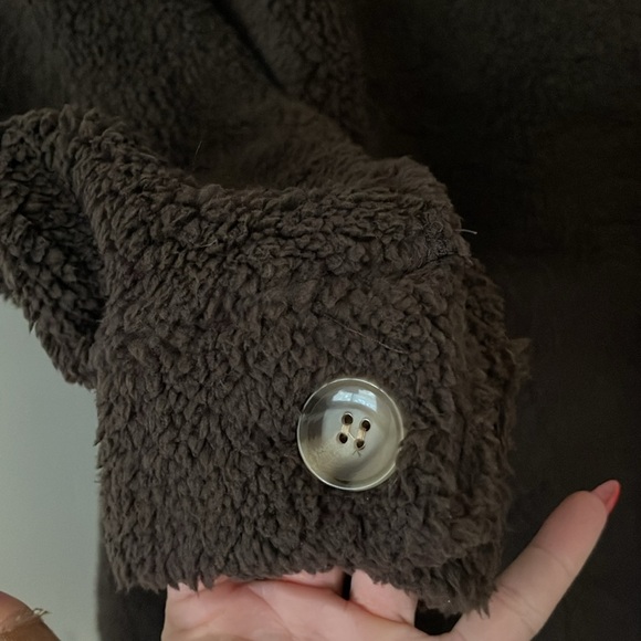 (NWT) Maurices Women’s Cozy Sherpa Shacket in Umber Brown - Picture 12 of 16